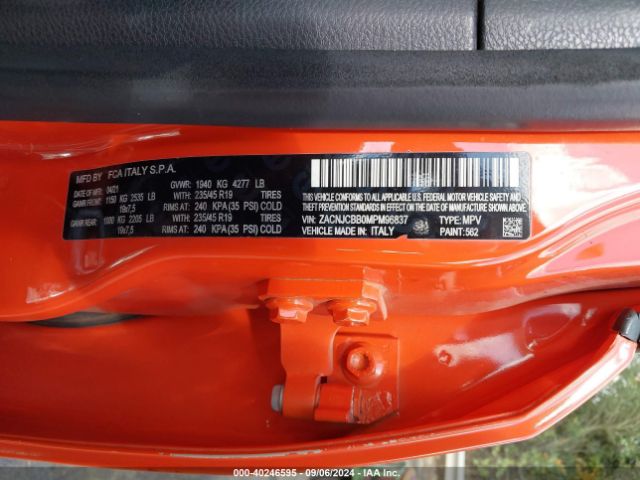 ZACNJCBB0MPM96837 Jeep Renegade Islander Fwd