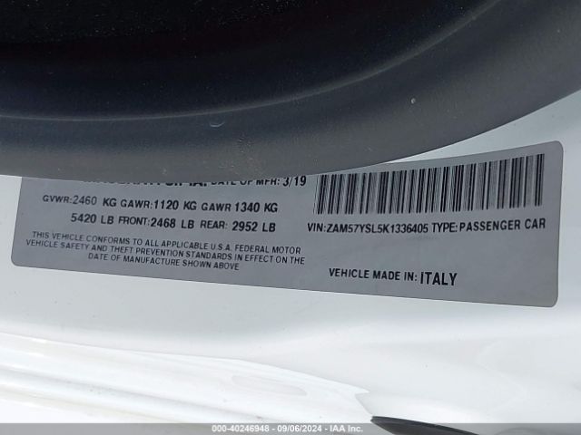 ZAM57YSL5K1336405 Maserati Ghibli S Granlusso
