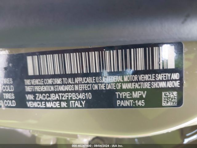 ZACCJBAT2FPB34610 Jeep Renegade Sport