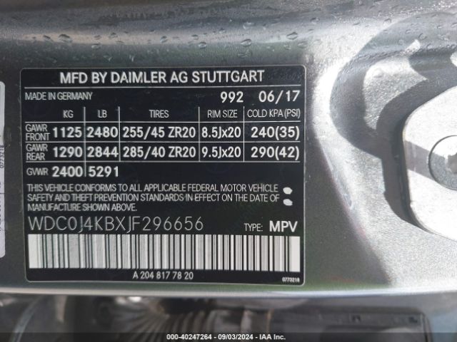 WDC0J4KBXJF296656 Mercedes-Benz Glc 300 Coupe 4matic