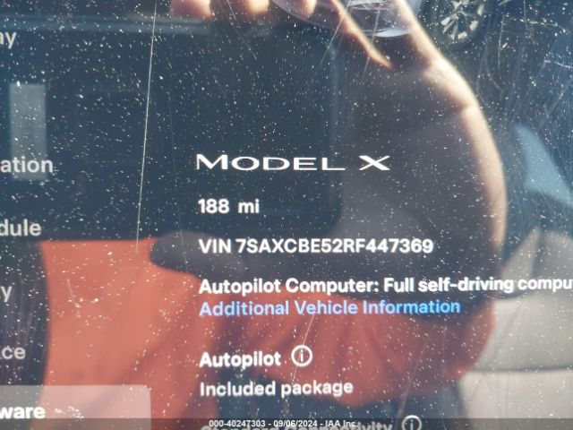 7SAXCBE52RF447369 Tesla MODEL X