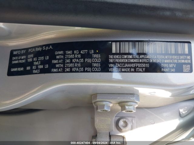 ZACCJAAH0FPB55610 Jeep Renegade Sport