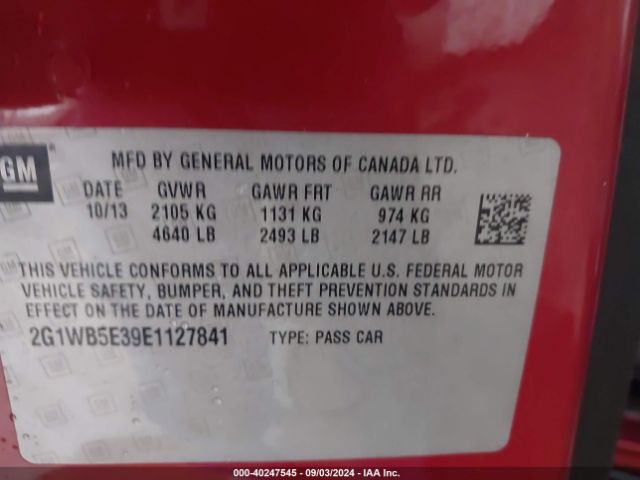 2G1WB5E39E1127841 Chevrolet Impala Limited Lt