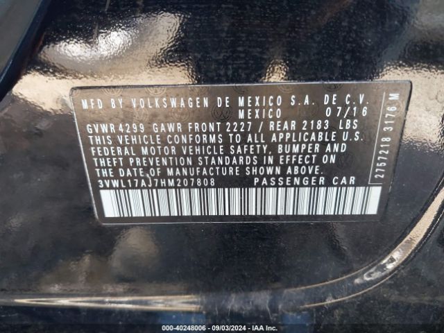 3VWL17AJ7HM207808 Volkswagen Jetta 1.8t Sel/1.8t Sel Premium