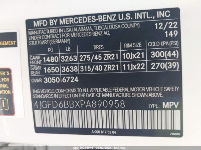 4JGFD6BBXPA890958 Mercedes-Benz Amg Gle 53 Coupe 4matic