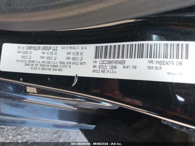 Chrysler 200 S 2015 1C3CCCBBXFN554828 Image 9