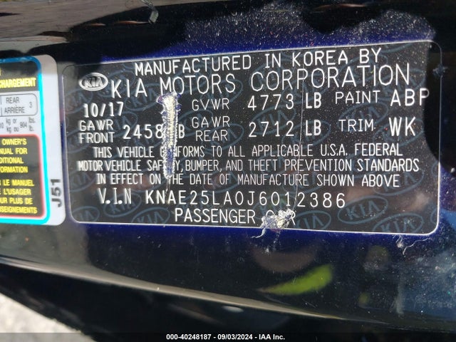 KIA Stinger Premium 2018 KNAE25LA0J6012386 Image 9