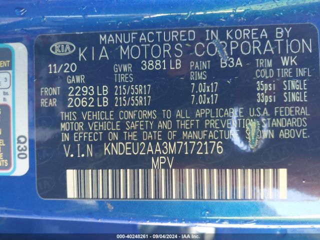 KNDEU2AA3M7172176 KIA SELTOS S