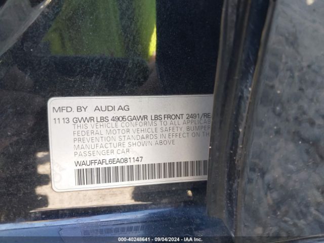 WAUFFAFL6EA081147 Audi A4 2.0t Premium