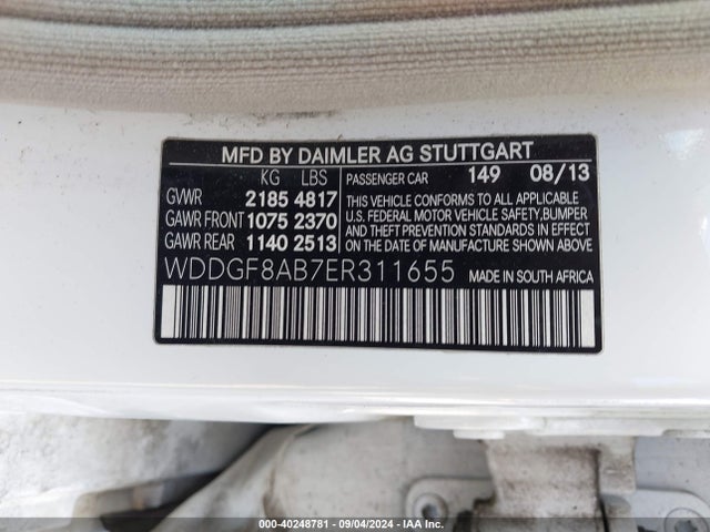 WDDGF8AB7ER311655 Mercedes-Benz C 300 Luxury 4matic/sport 4matic