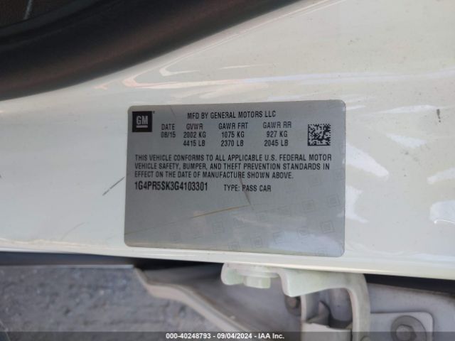 1G4PR5SK3G4103301 Buick Verano Convenience Group