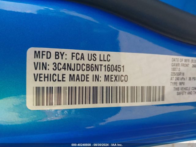 3C4NJDCB6NT160451 Jeep Compass Limited 4x4