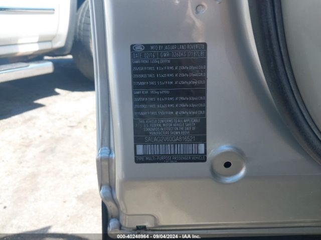 SALAG2V60GA816521 Land Rover LR4