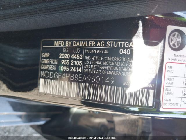 WDDGF4HB8EA960149 Mercedes-Benz C 250