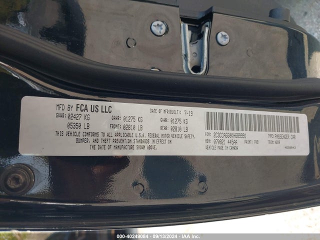 2C3CCAGG0KH689991 Chrysler 300 300s Awd