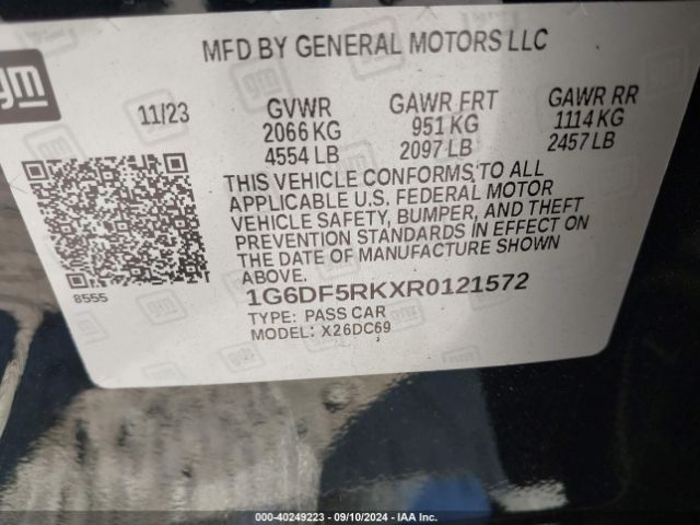1G6DF5RKXR0121572 Cadillac Ct4 Premium Luxury