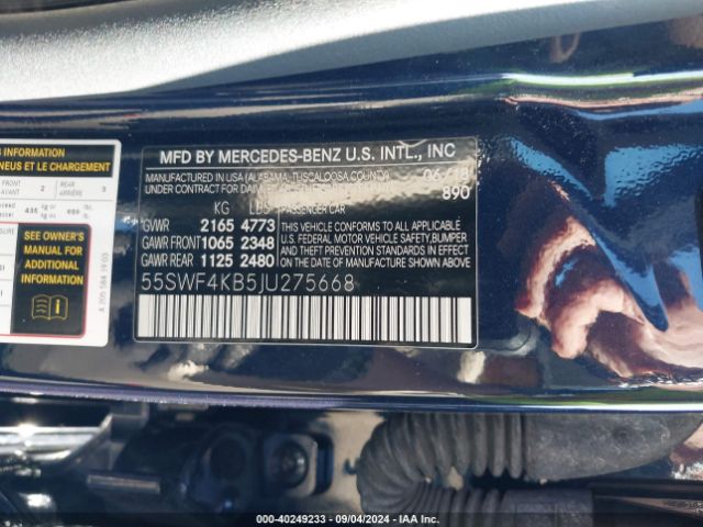 55SWF4KB5JU275668 Mercedes-Benz C 300 4matic