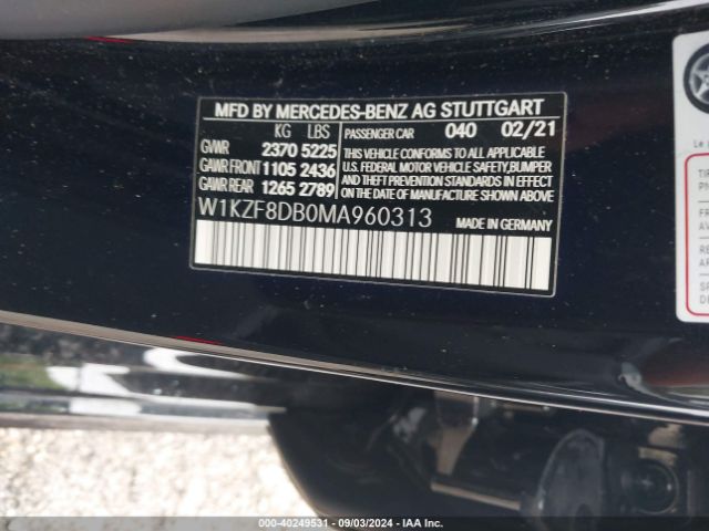 W1KZF8DB0MA960313 Mercedes-Benz E 350