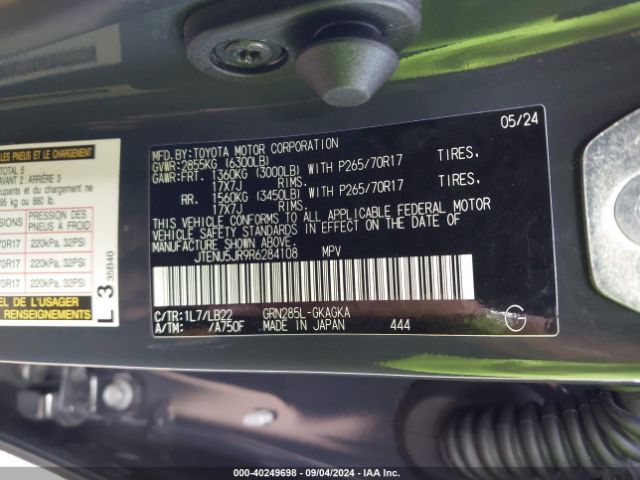 JTENU5JR9R6284108 Toyota 4runner