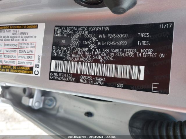 JTEBU5JR9J5523623 Toyota 4runner Limited