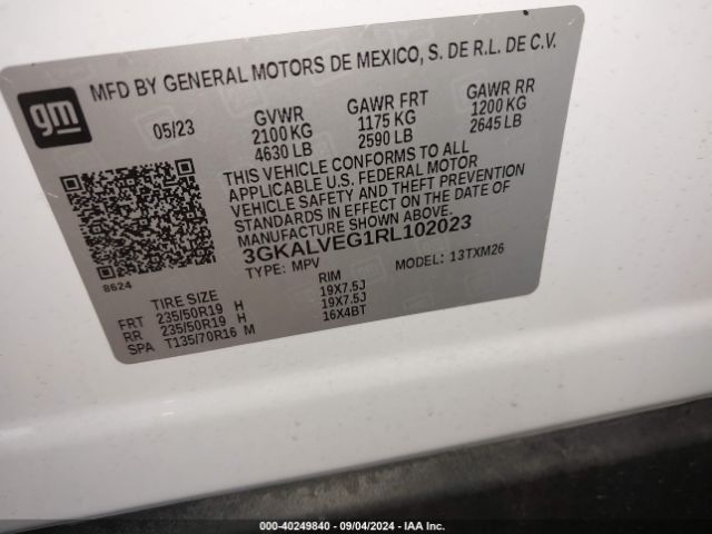 3GKALVEG1RL102023 GMC Terrain Awd Slt