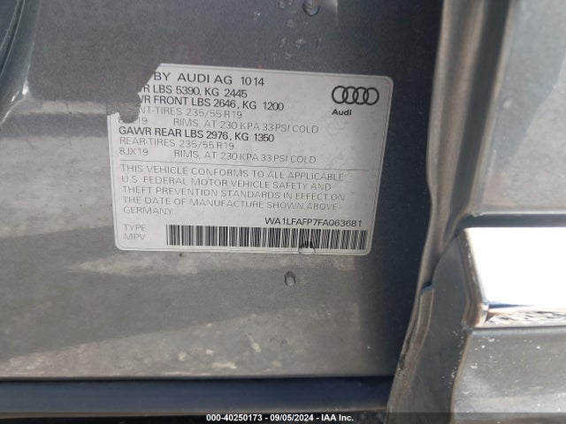 Audi Q5 2.0t Premium 2015 WA1LFAFP7FA063681 Image 9