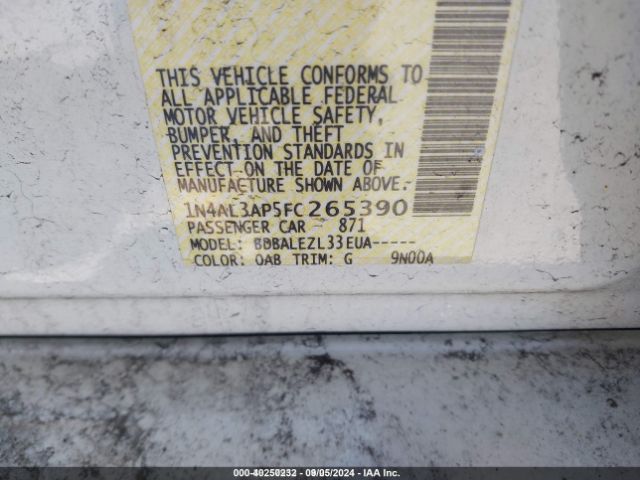 2015 NISSAN ALTIMA 1N4AL3AP5FC265390 Photo 8