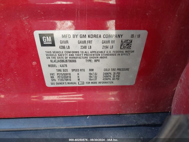 KL4CJASB6JB706906 Buick Encore Preferred