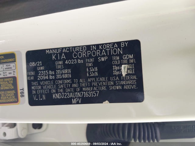 KIA SOUL LX 2022 KNDJ23AU1N7163157 Image 9