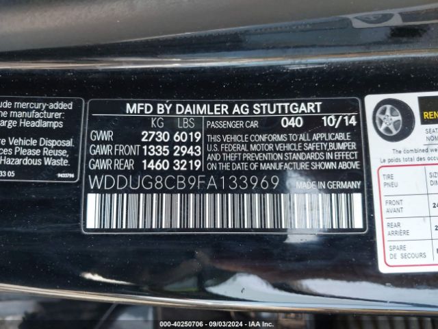WDDUG8CB9FA133969 Mercedes-Benz S 550