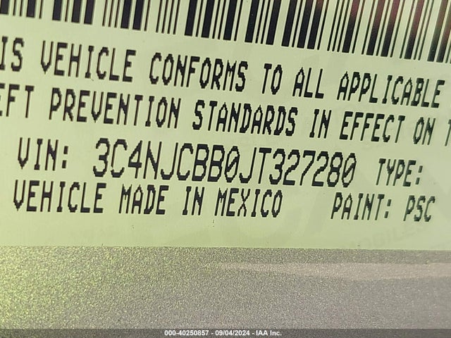 3C4NJCBB0JT327280 Jeep Compass Altitude Fwd