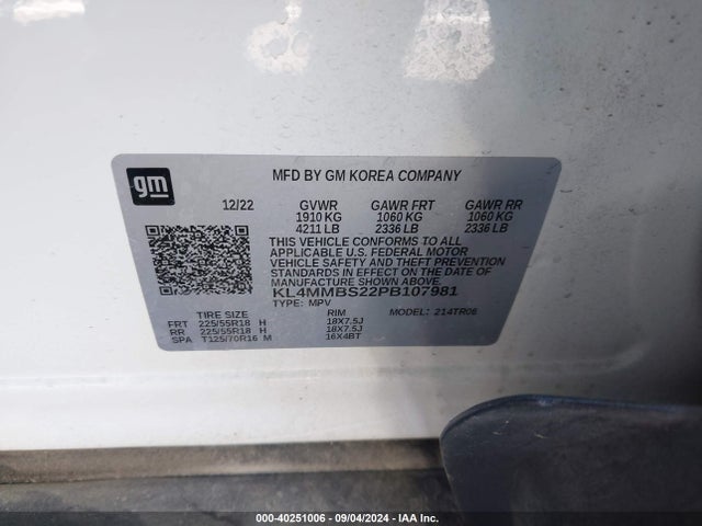 KL4MMBS22PB107981 Buick Encore Gx Preferred Fwd