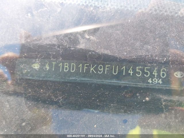 4T1BD1FK9FU145546 Toyota Camry Hybrid Le