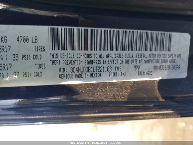 3C4NJDDB1LT221183 Jeep Compass Trailhawk 4x4