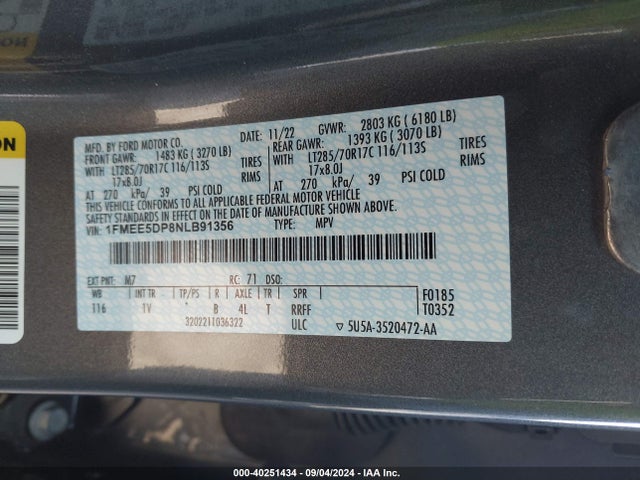 Ford Bronco Badlands 2022 1FMEE5DP8NLB91356 Image 9