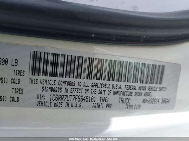1C6RR7UT7FS649101 RAM 1500 Sport
