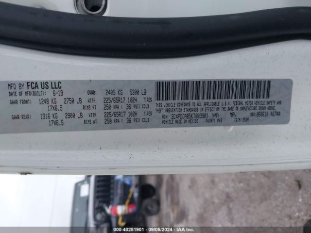 3C4PDCAB5KT803901 Dodge Journey Se Value Package