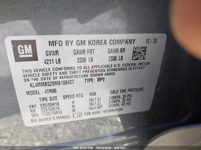 KL4MMBS29MB108427 Buick Encore Gx Fwd Preferred
