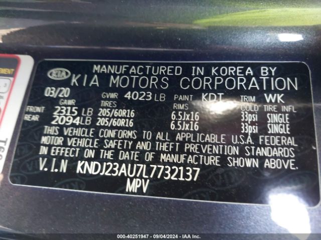 KNDJ23AU7L7732137 KIA SOUL S