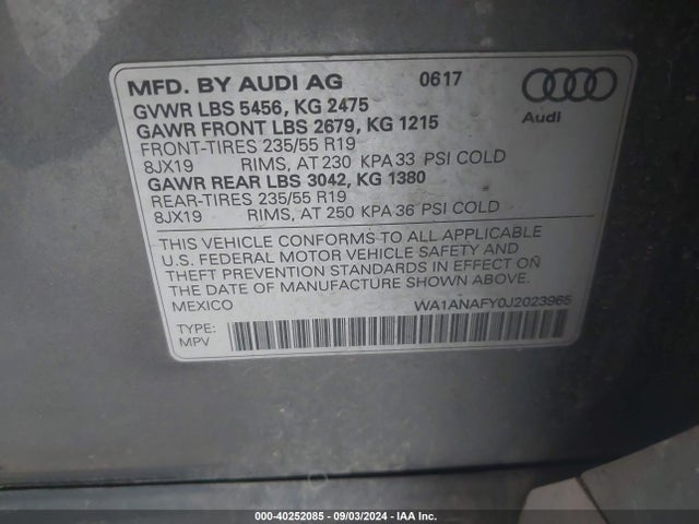 Audi Q5 2.0t Tech Premium 2018 WA1ANAFY0J2023965 Image 9