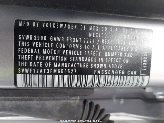 3VWF17AT3FM656527 Volkswagen Beetle 1.8t Classic