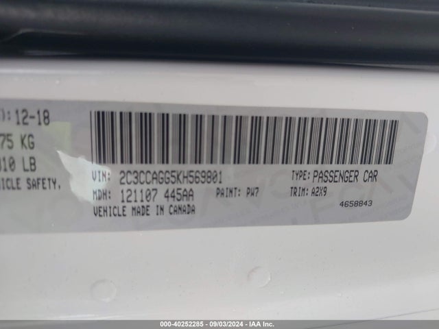 2C3CCAGG5KH569801 Chrysler 300 300s Awd
