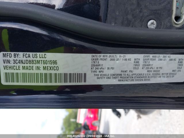 3C4NJDBB3MT601596 Jeep Compass Latitude 4x4