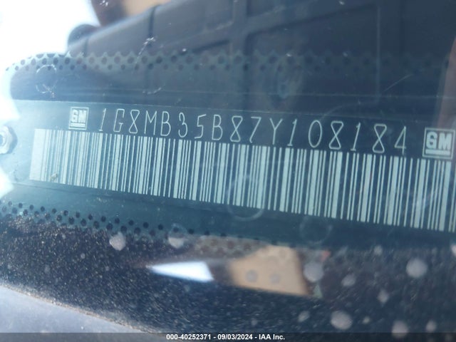 Aukcja sprzedaży 2007 Saturn Sky, vin: 1G8MB35B87Y108184, numer aukcji: 40252371
