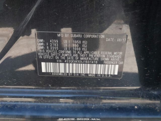 4S3GKAK69J1601418 Subaru Impreza 2.0i Sport