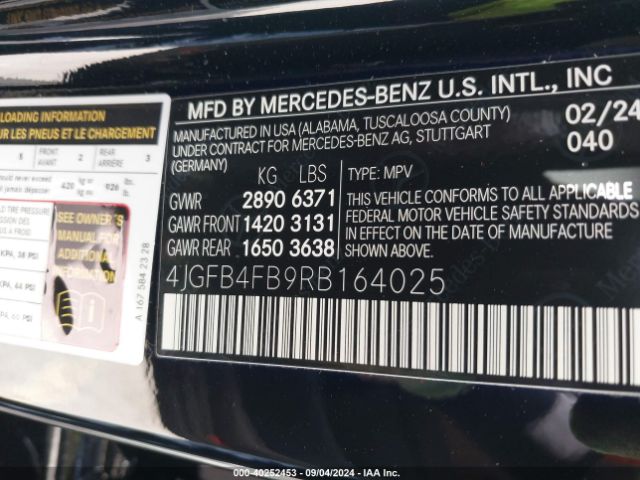 4JGFB4FB9RB164025 Mercedes-Benz Gle 350 4matic