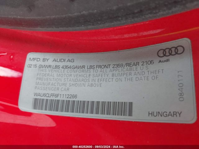 WAU6CLFF6F1112266 Audi A3 1.8t Premium