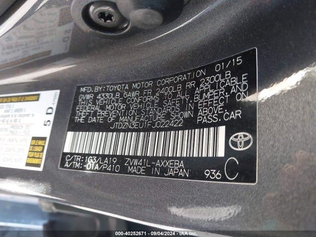 Toyota Prius V Four 2015 JTDZN3EU1FJ022422 Image 9