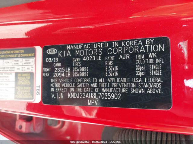 KNDJ23AU8L7035902 KIA SOUL LX