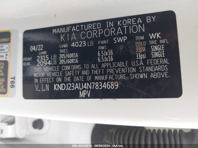 KIA SOUL LX 2022 KNDJ23AU4N7834689 Image 9